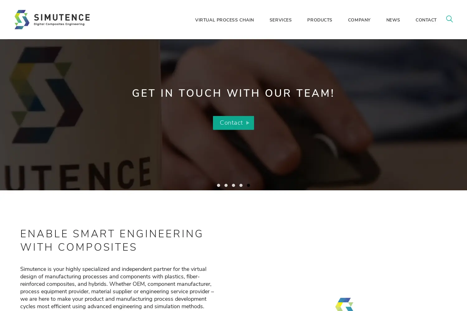 Website der Firma Simutence GmbH