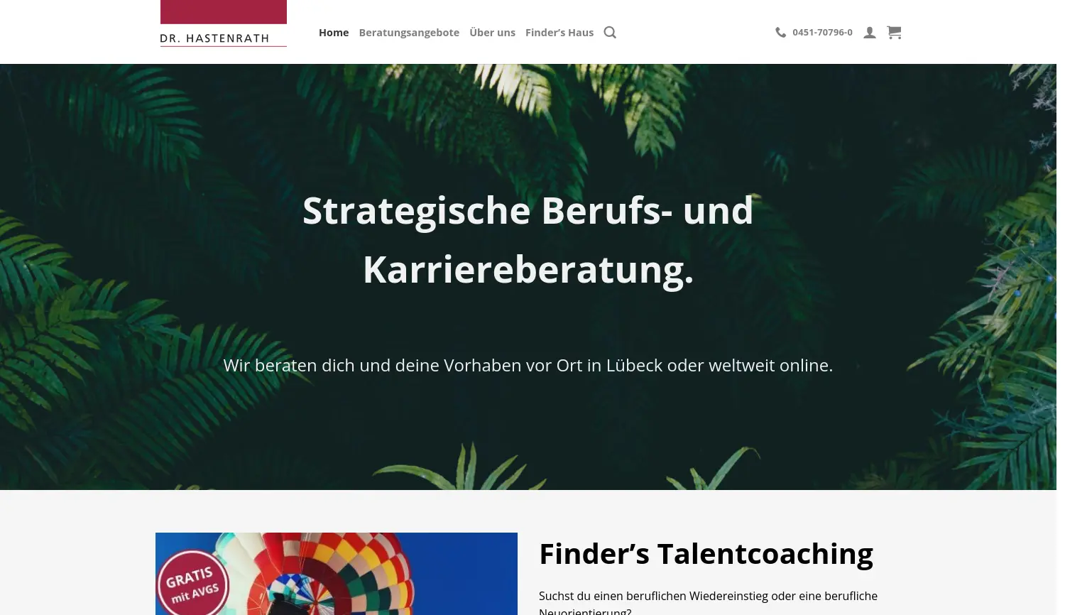 Website der Firma Dr. Hastenrath GmbH