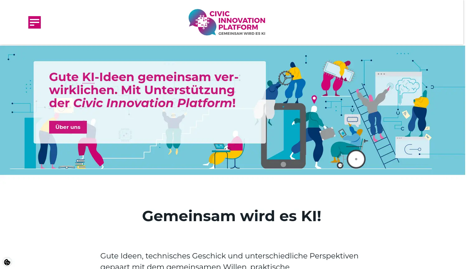 Website der Firma Denkfabrik Digitale Arbeitsgesellschaft im Bundesministerium für Arbeit und Soziales