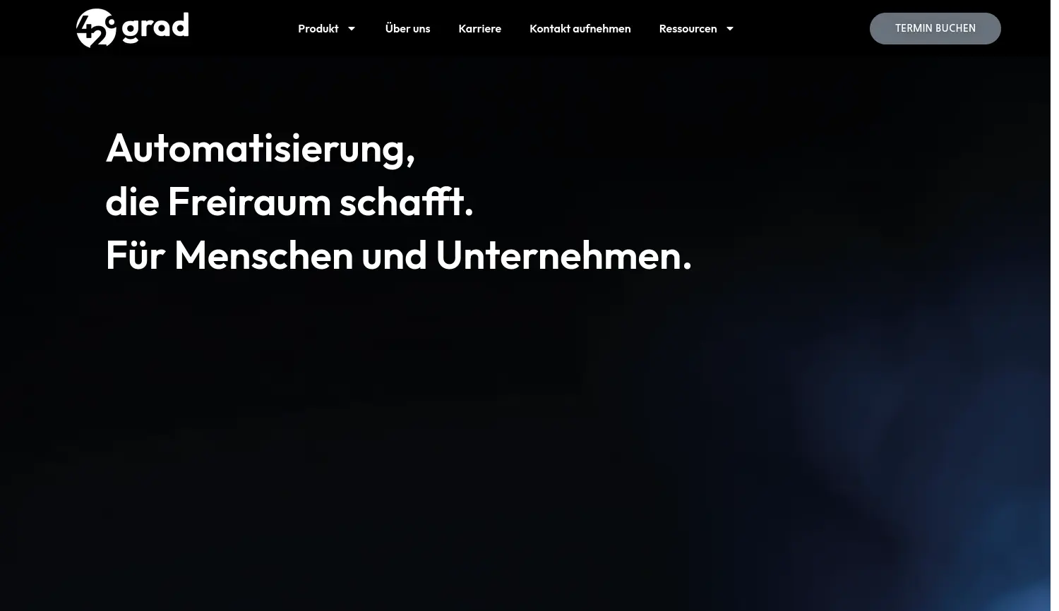 Website der Firma 42grad GmbH