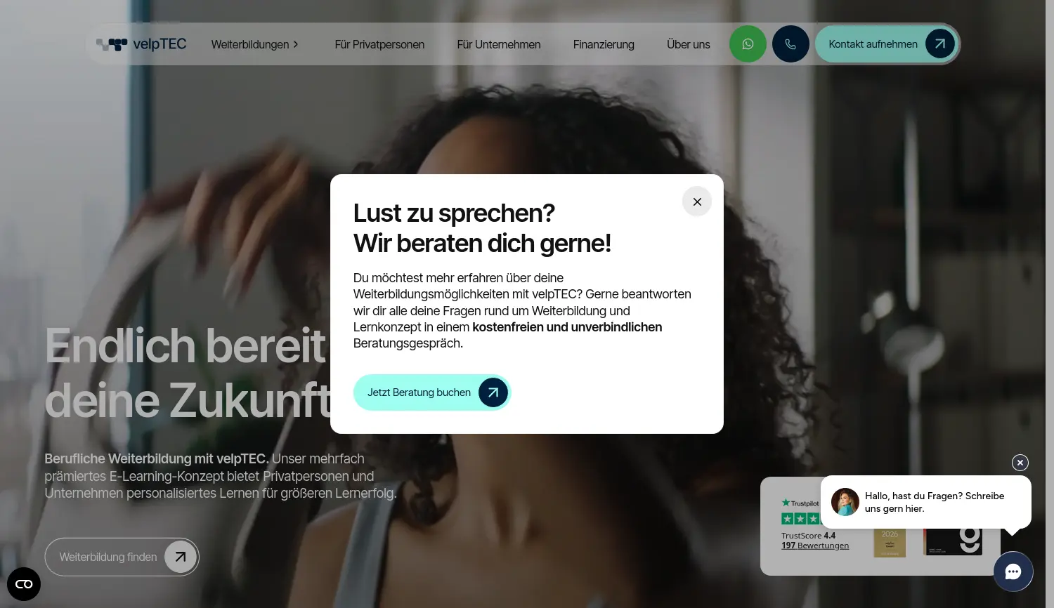 Website der Firma velpTEC GmbH