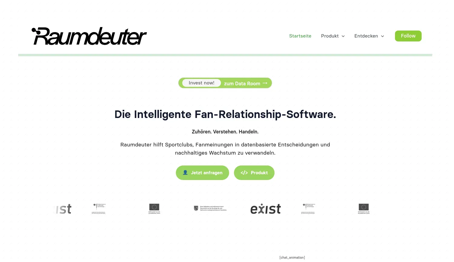 Website der Firma Raumdeuter