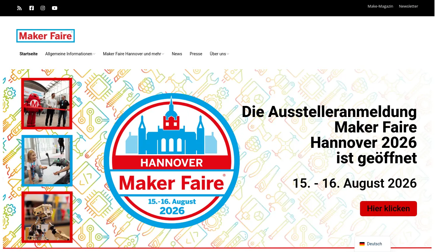 Website der Firma Maker Media GmbH