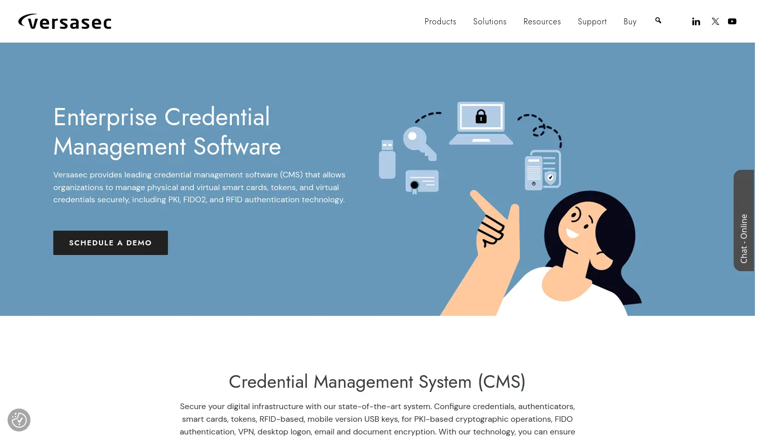 Website der Firma Versasec AB