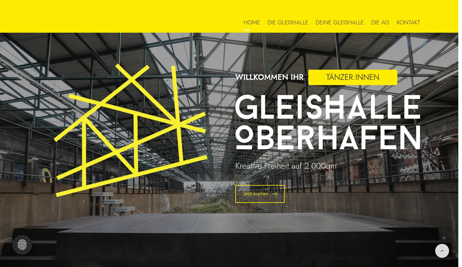 Website der Firma Oberhafen 5+1 e.V.