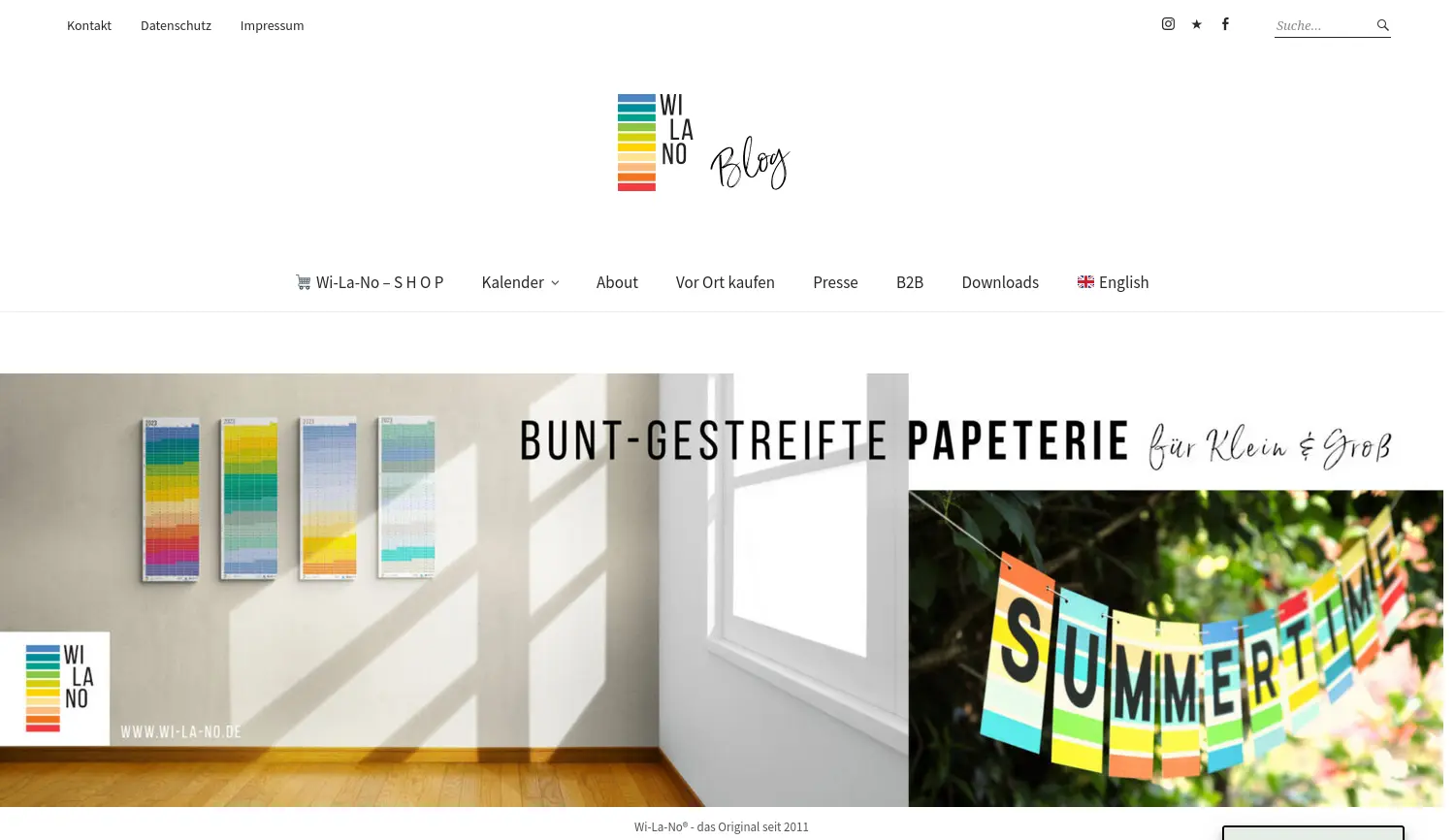 Website der Firma Wi-La-No® Diplom-Designerin Anette Pörtner