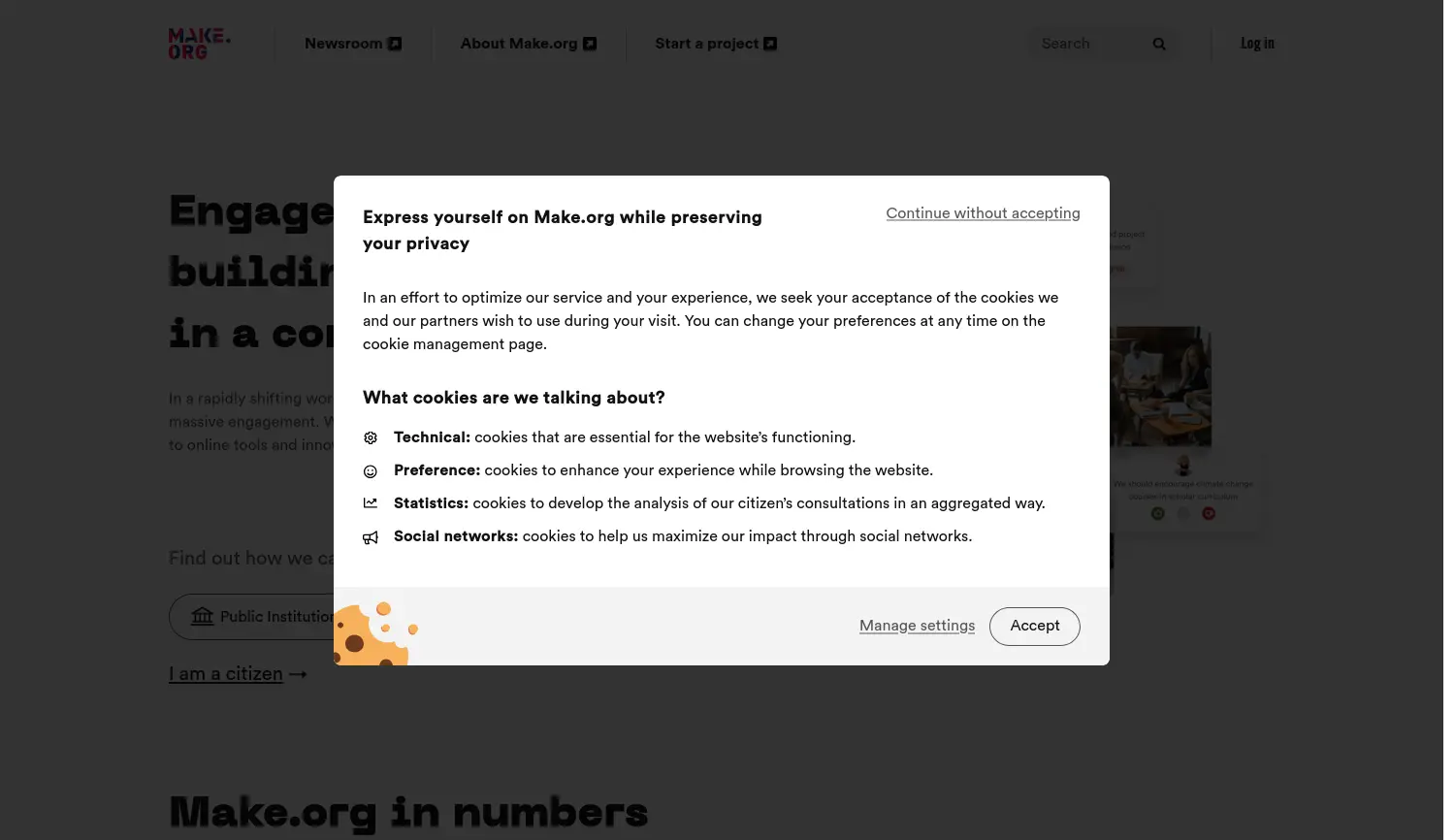 Website der Firma MAKE.ORG GmbH
