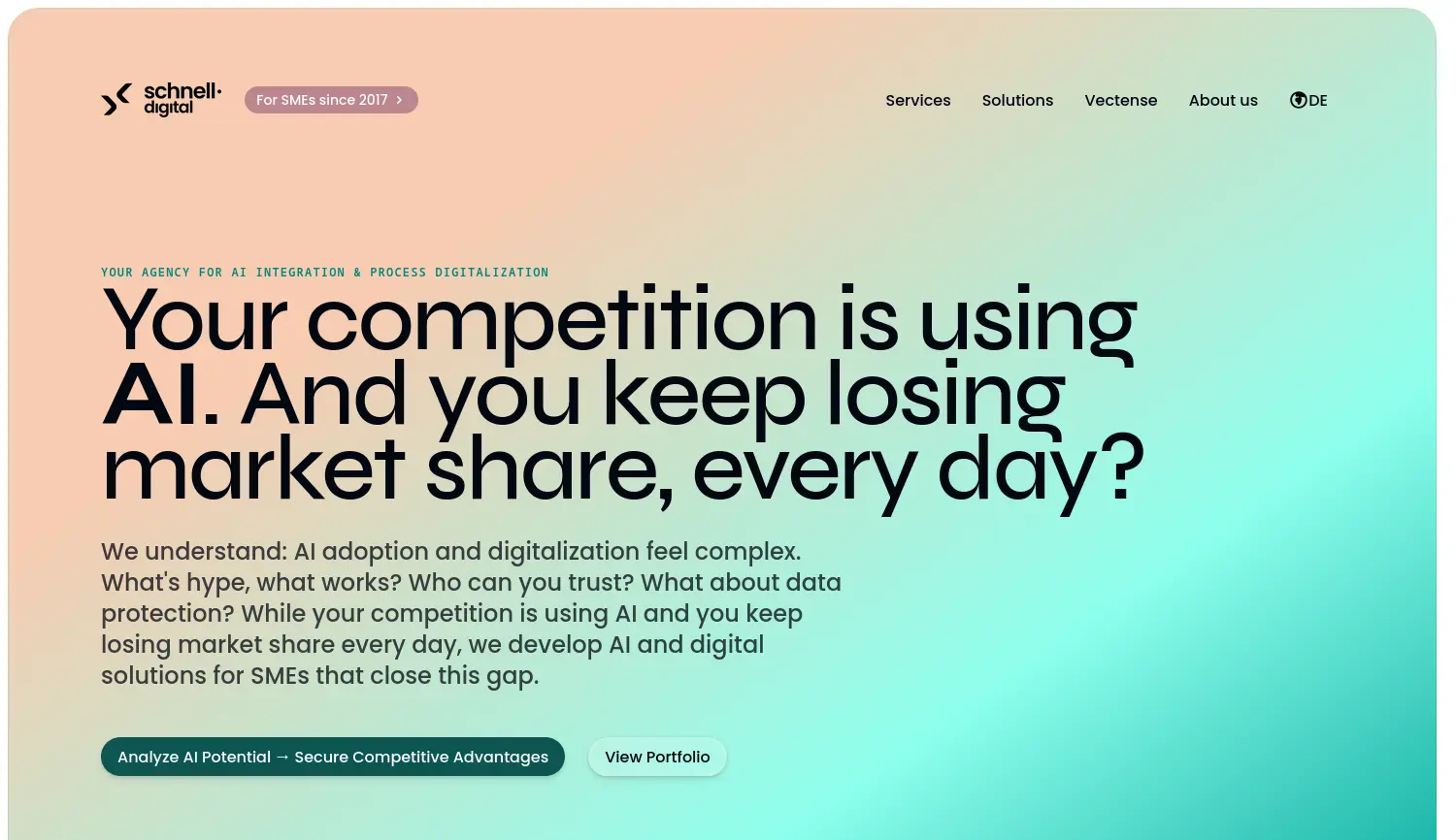 Website der Firma schnell.digital GmbH