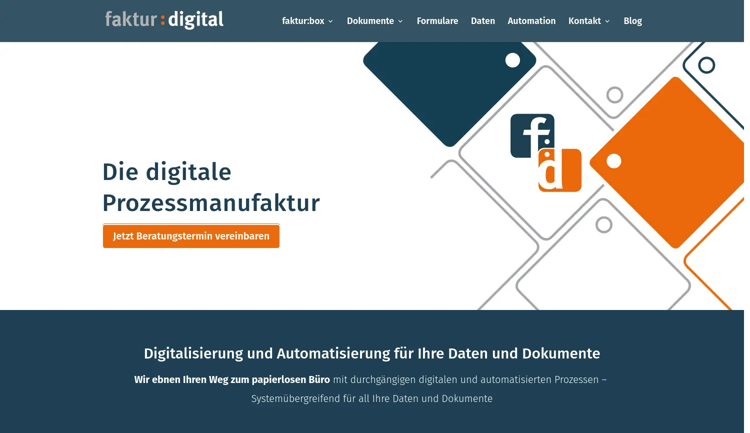 Website der Firma faktur:digital GmbH