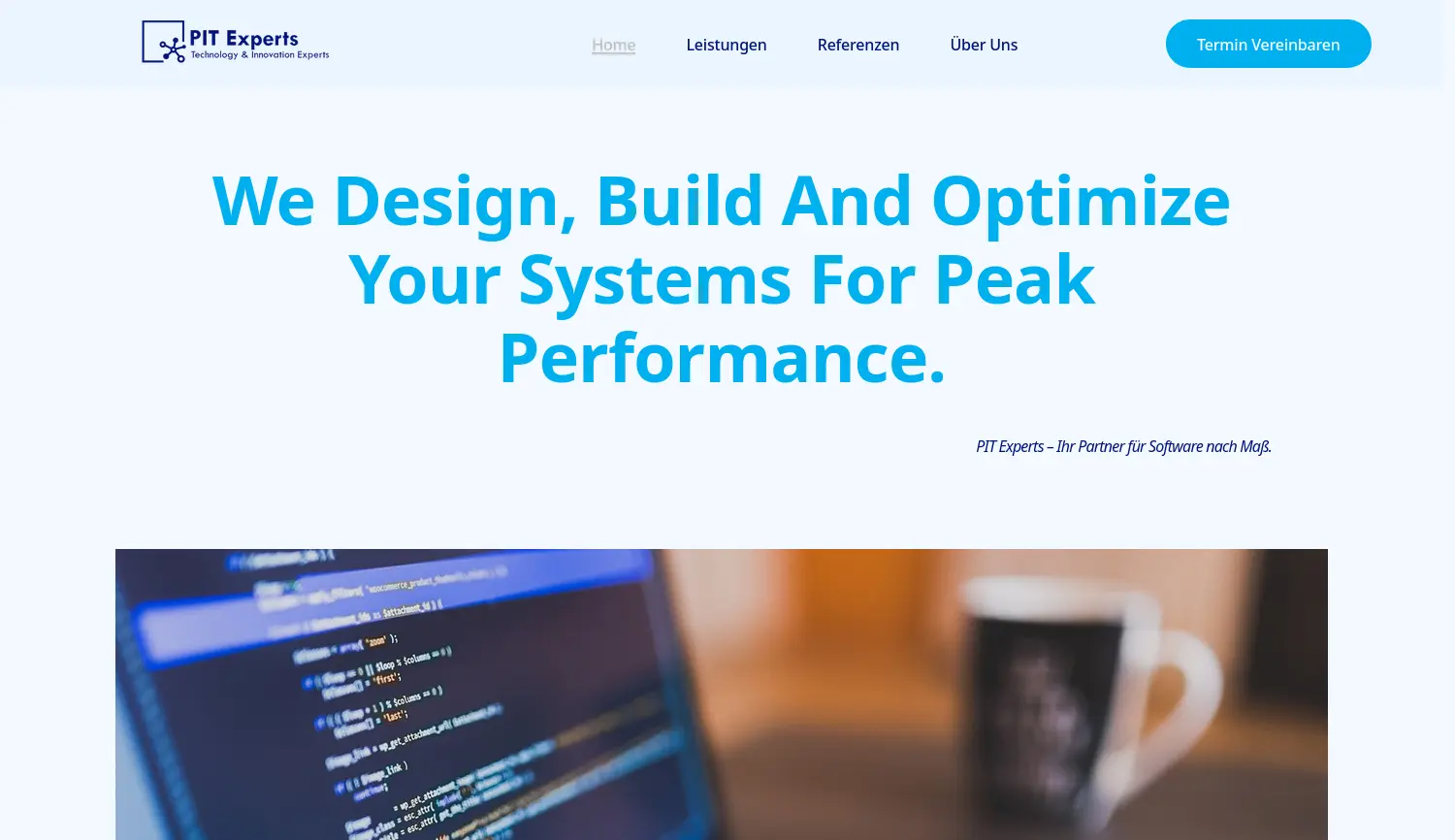 Website der Firma PIT Experts GmbH