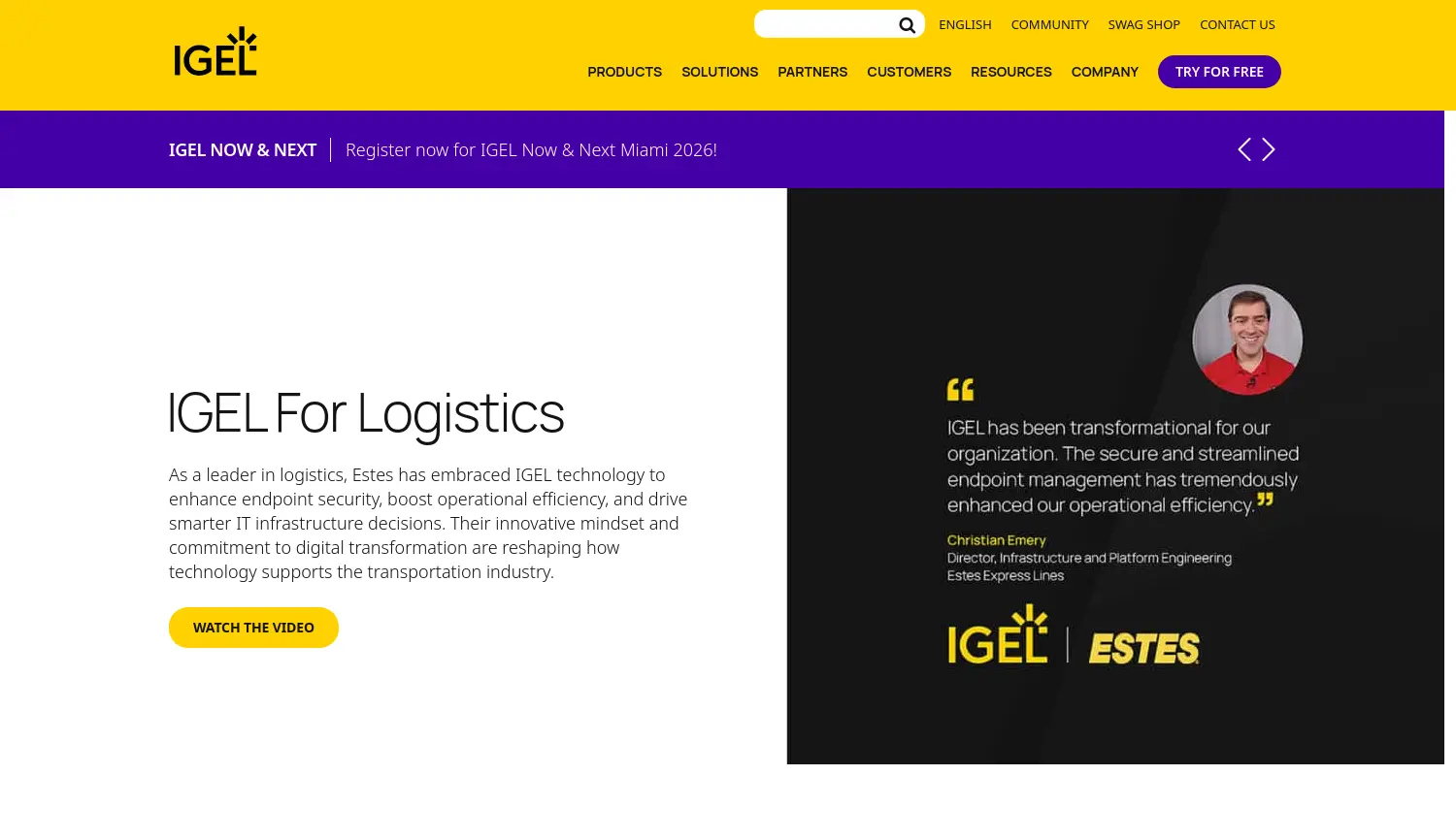 Website der Firma IGEL Technology GmbH