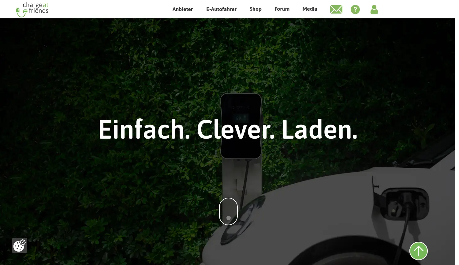 Website der Firma Charge at Friends GmbH
