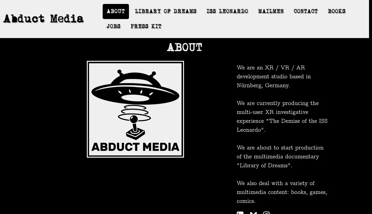 Website der Firma Abduct Media UG (haftungsbeschränkt)