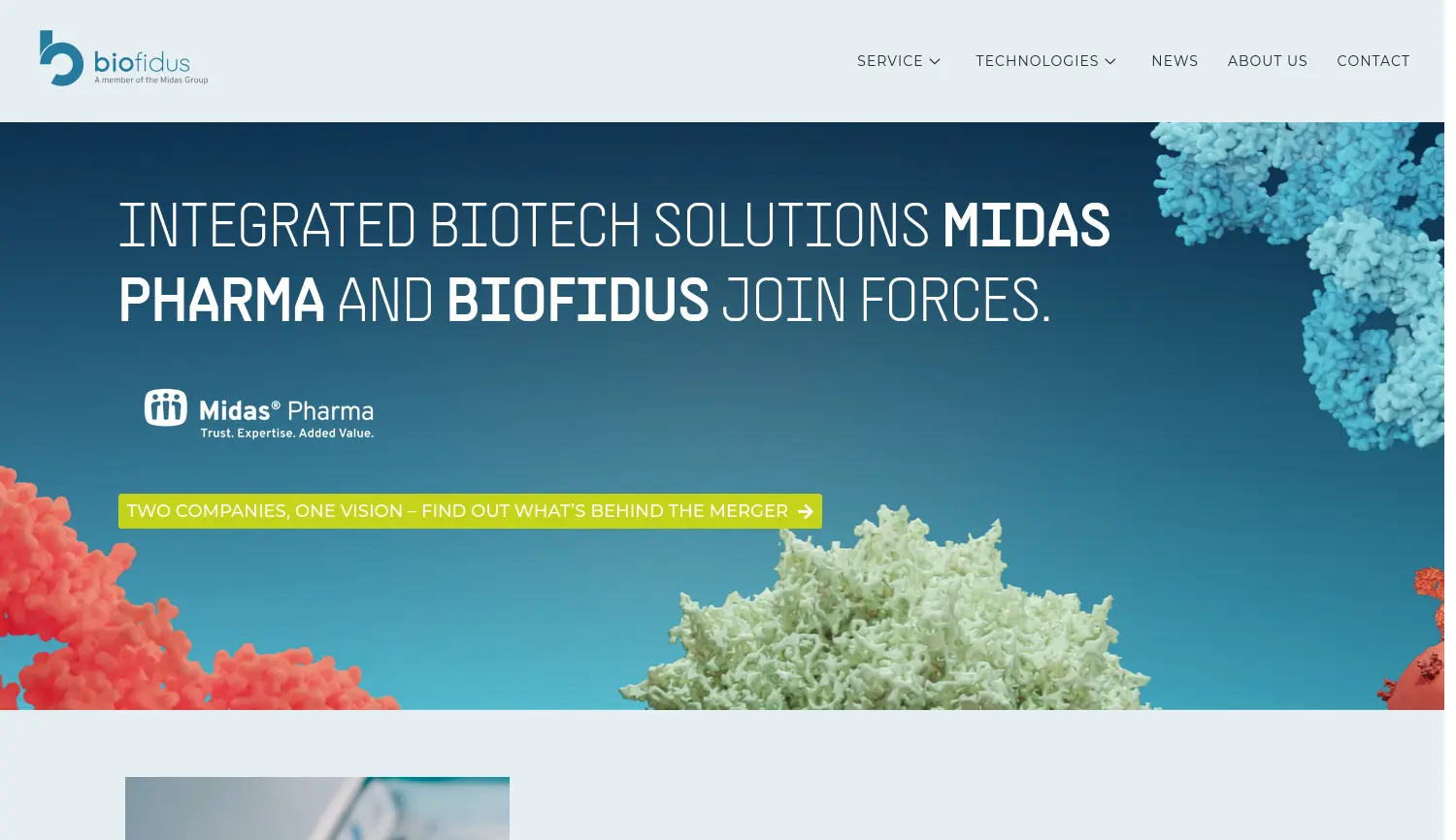 Website der Firma Biofidus AG