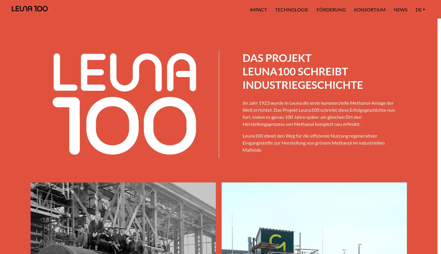 Website der Firma C1 Green Chemicals AG