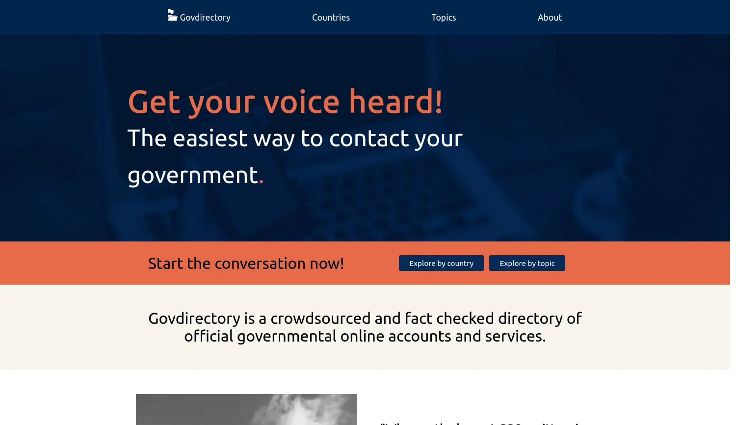 Website der Firma Govdirectory
