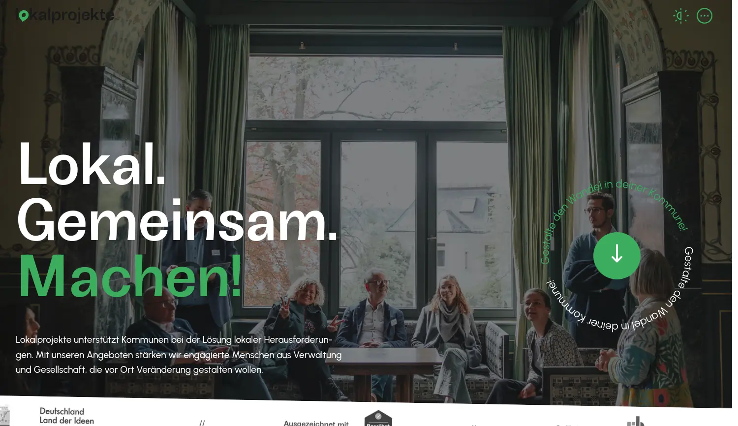 Website der Firma LP - Lokalprojekte gemeinnützige GmbH