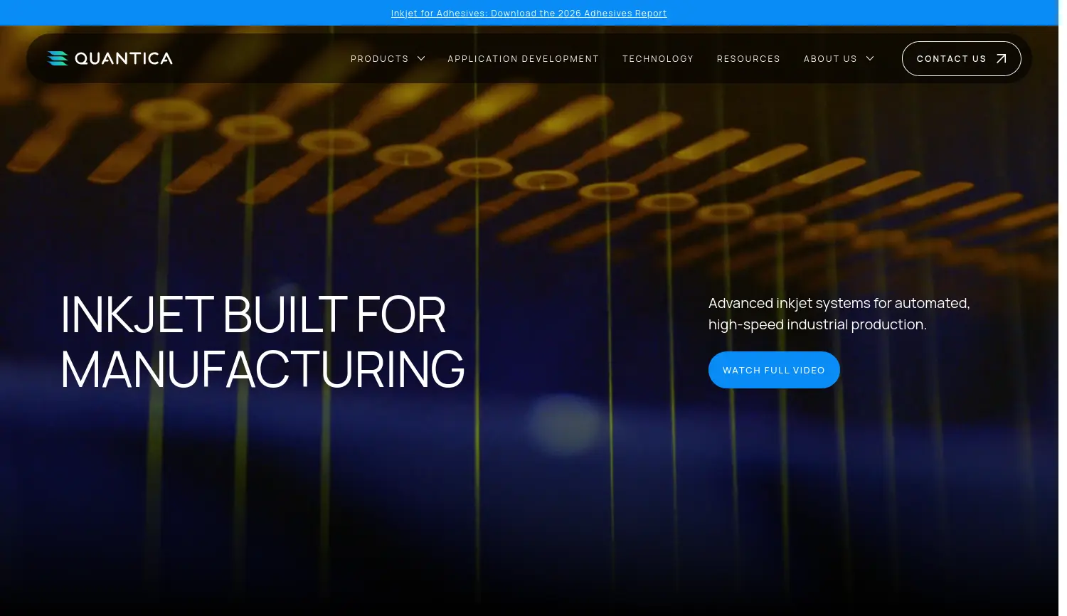 Website der Firma Quantica GmbH