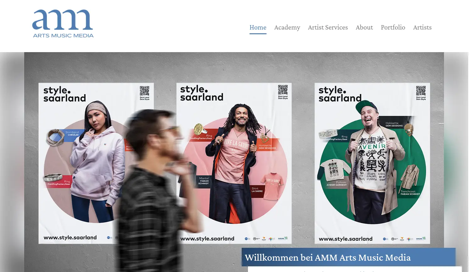 Website der Firma AMM Arts Music Media UG (haftungsbeschränkt)