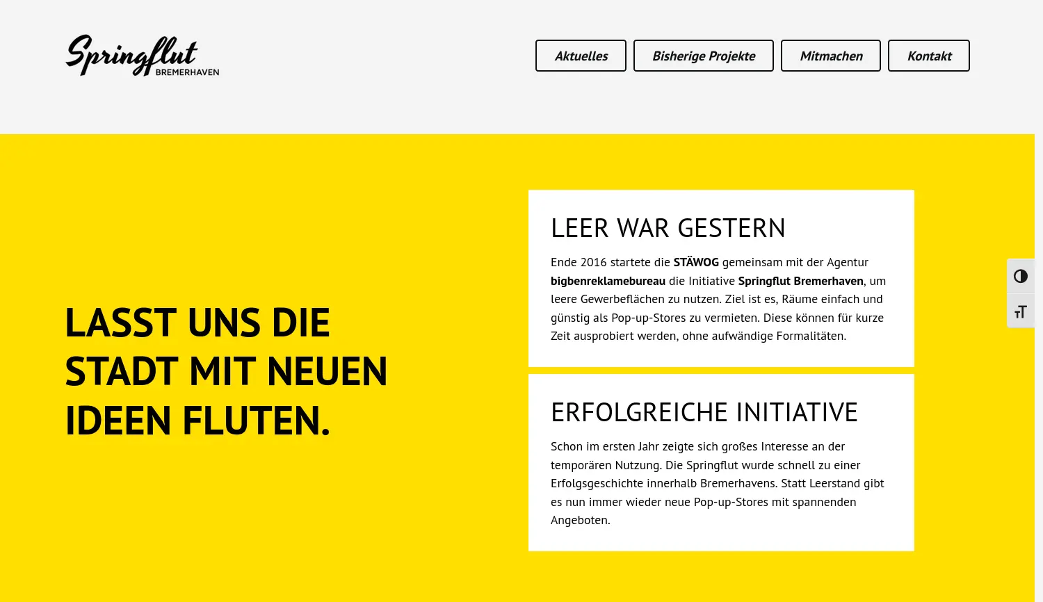 Website der Firma Städtische Wohnungsgesellschaft Bremerhaven mbH