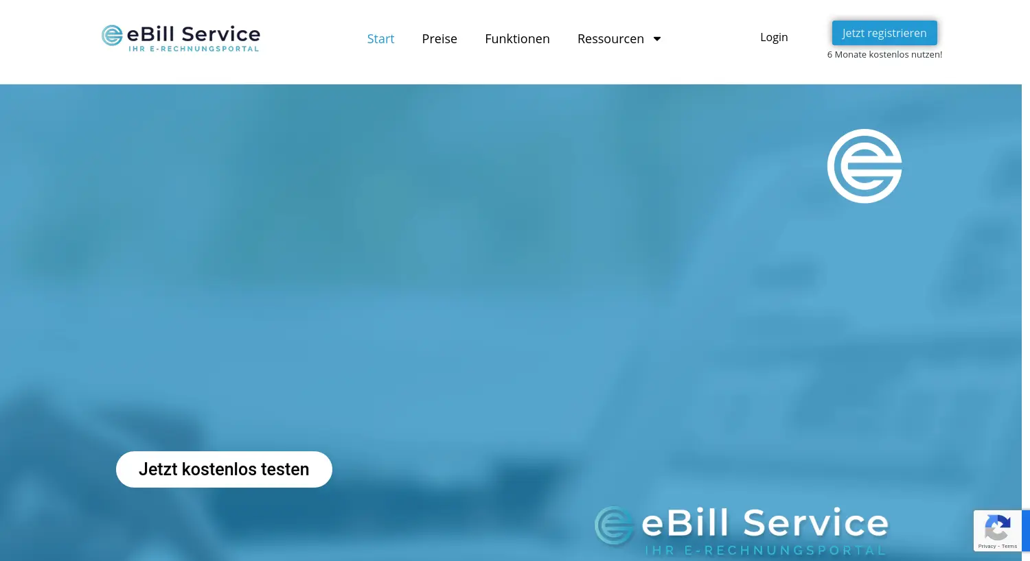 Website der Firma eBill Service GmbH