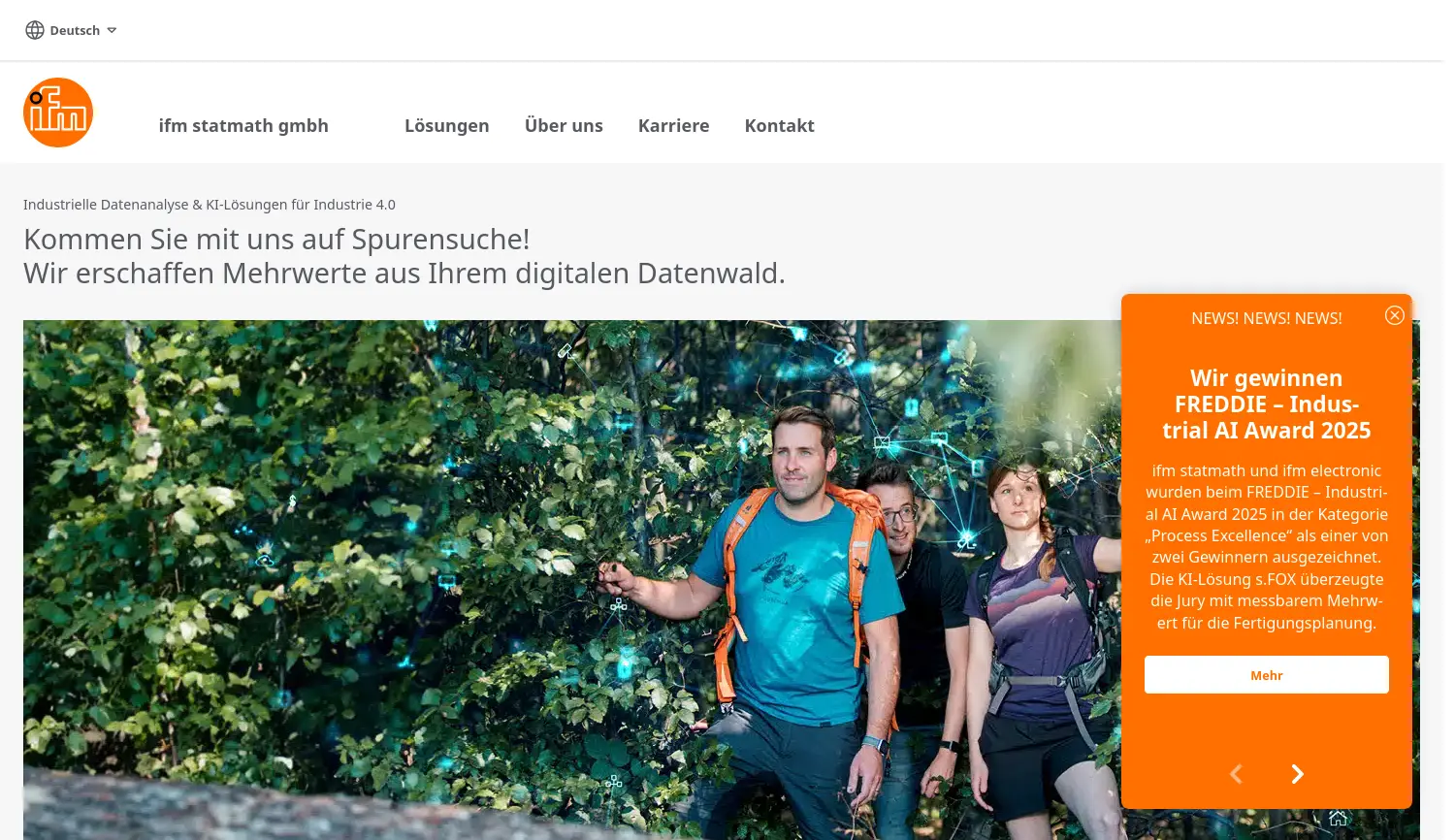 Website der Firma ifm statmath gmbh