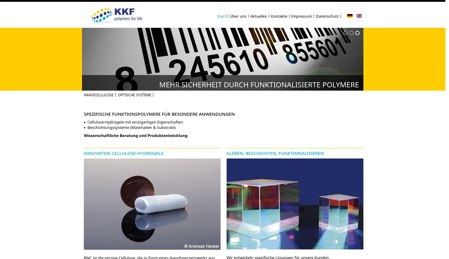 Website der Firma KKF UG (haftungsbeschränkt)