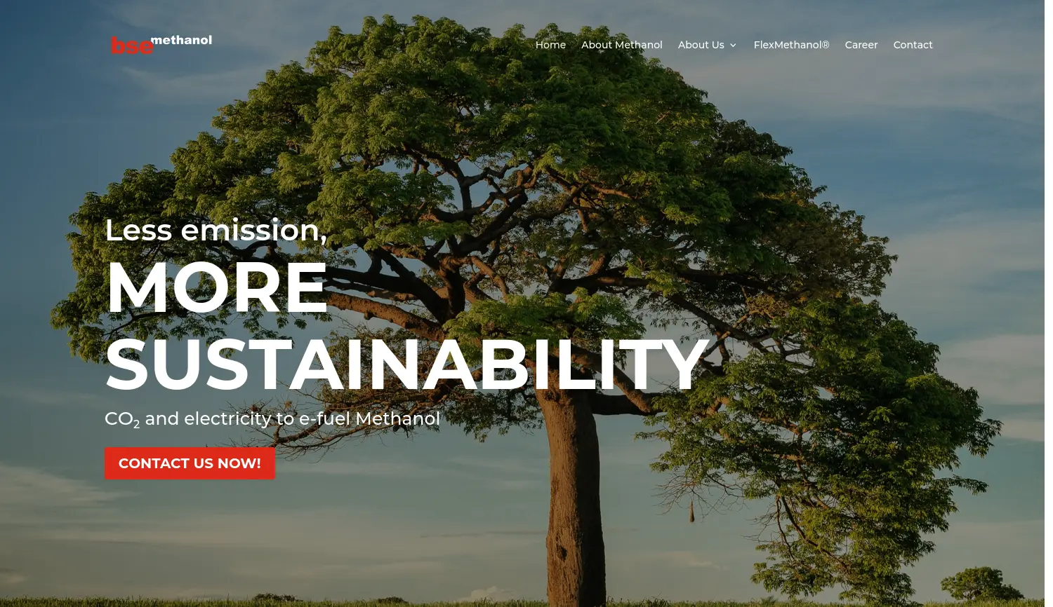 Website der Firma bse Methanol GmbH