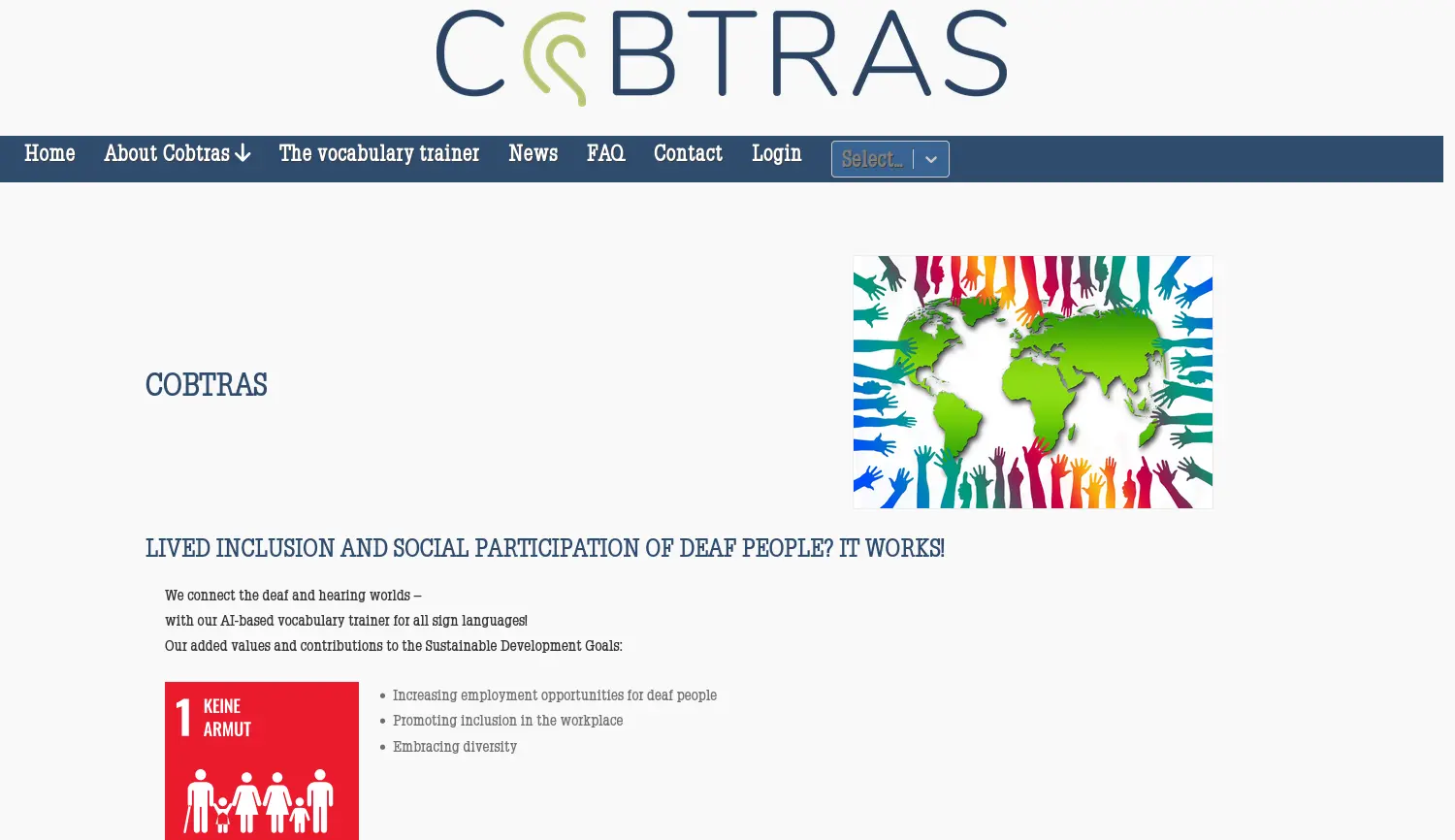 Website der Firma Patrick Huysmans & Jonas David Stephan Cobtras