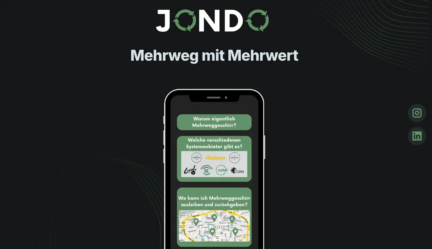 Website der Firma Jondo