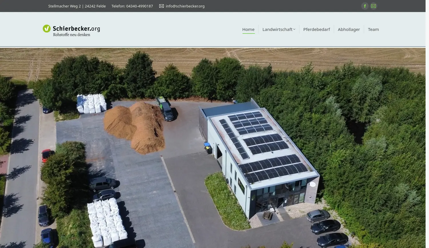 Website der Firma Schierbecker Handels GmbH & Co. KG