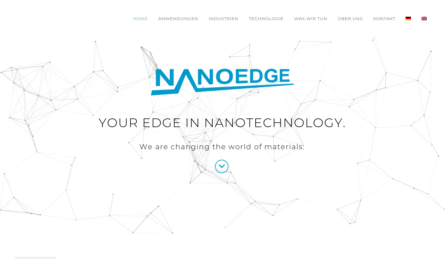 Website der Firma Nanoedge GmbH