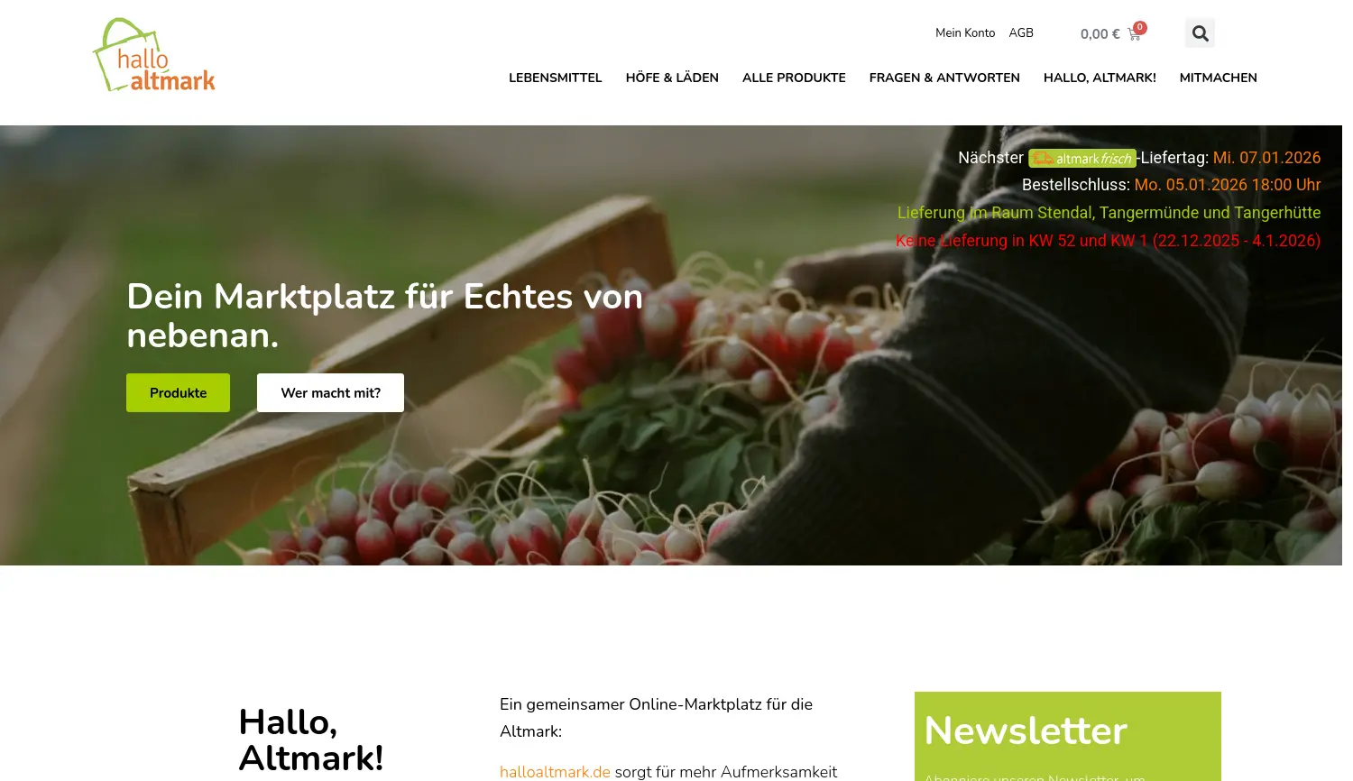 Website der Firma REGOMA Altmark UG (haftungsbeschränkt)