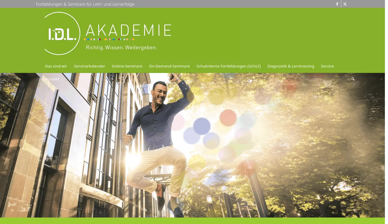 Website der Firma I.D.L. Institut für Diagnostik und Lerntraining