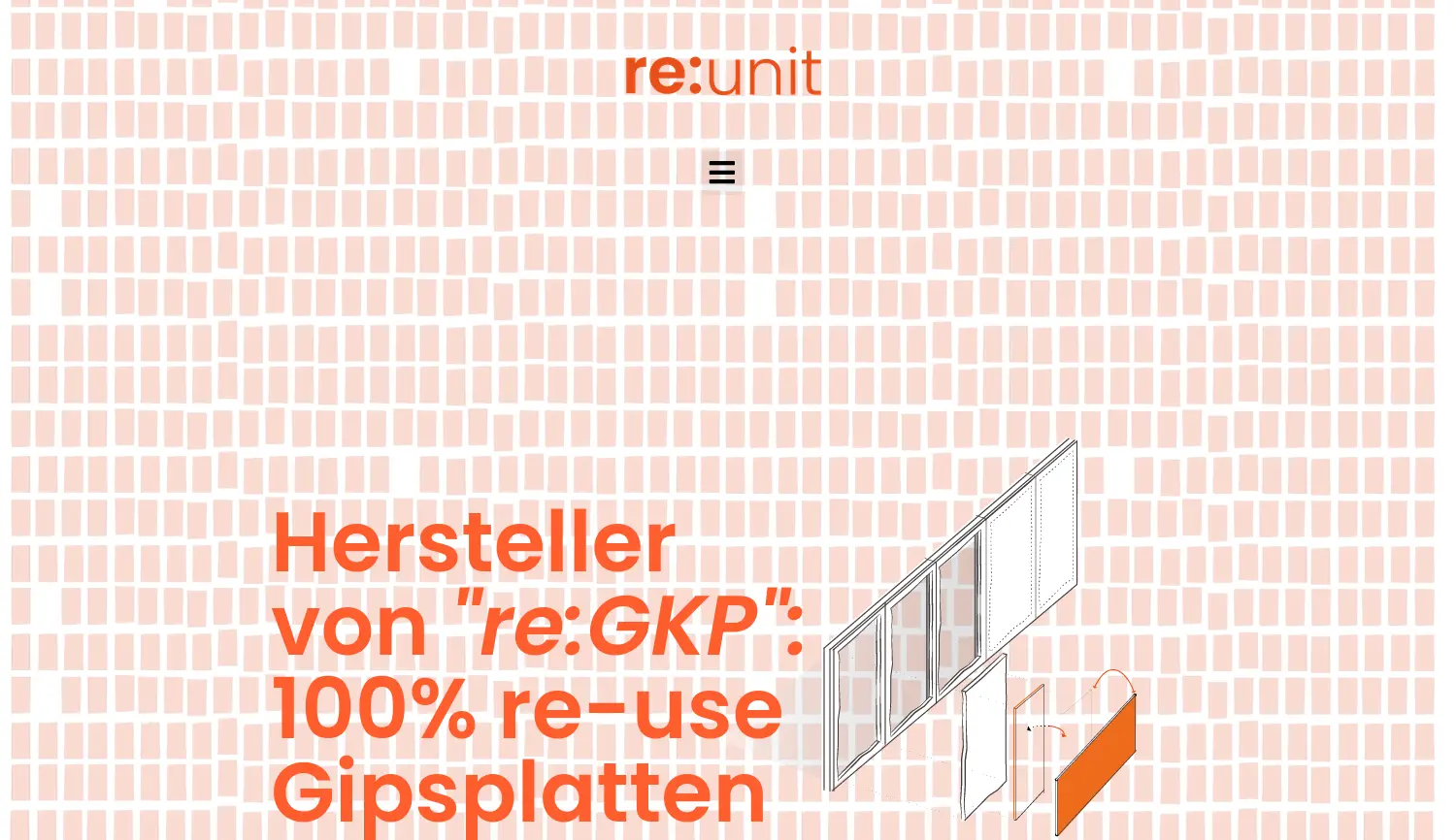 Website der Firma re:unit GmbH