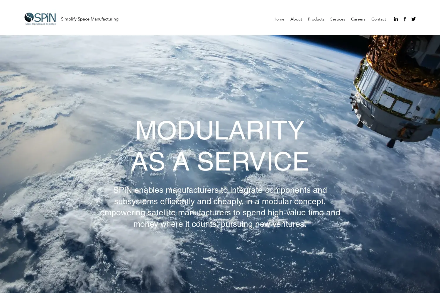 Website der Firma Space Products and Innovation GmbH