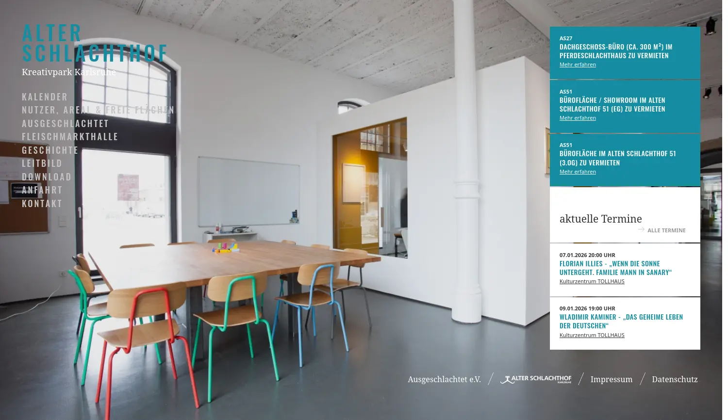 Website der Firma Karlsruher Fächer GmbH & Co. Stadtentwicklungs-KG