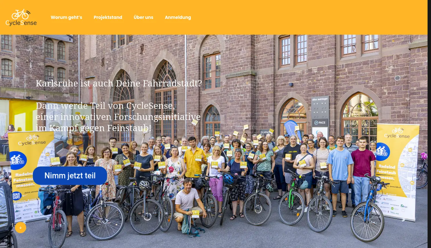 Website der Firma CycleSense