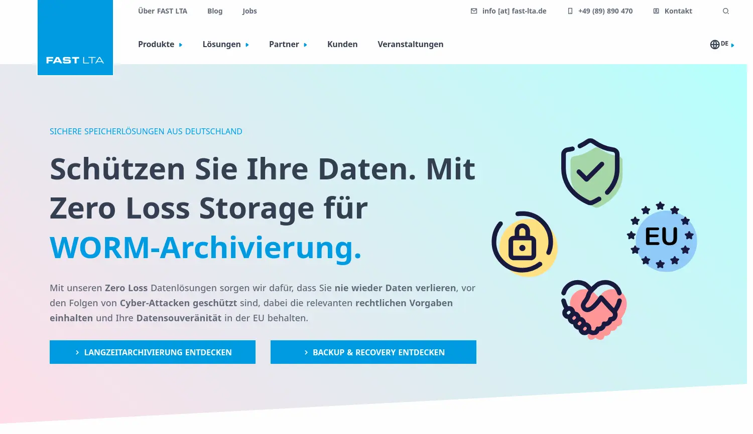 Website der Firma FAST LTA GmbH