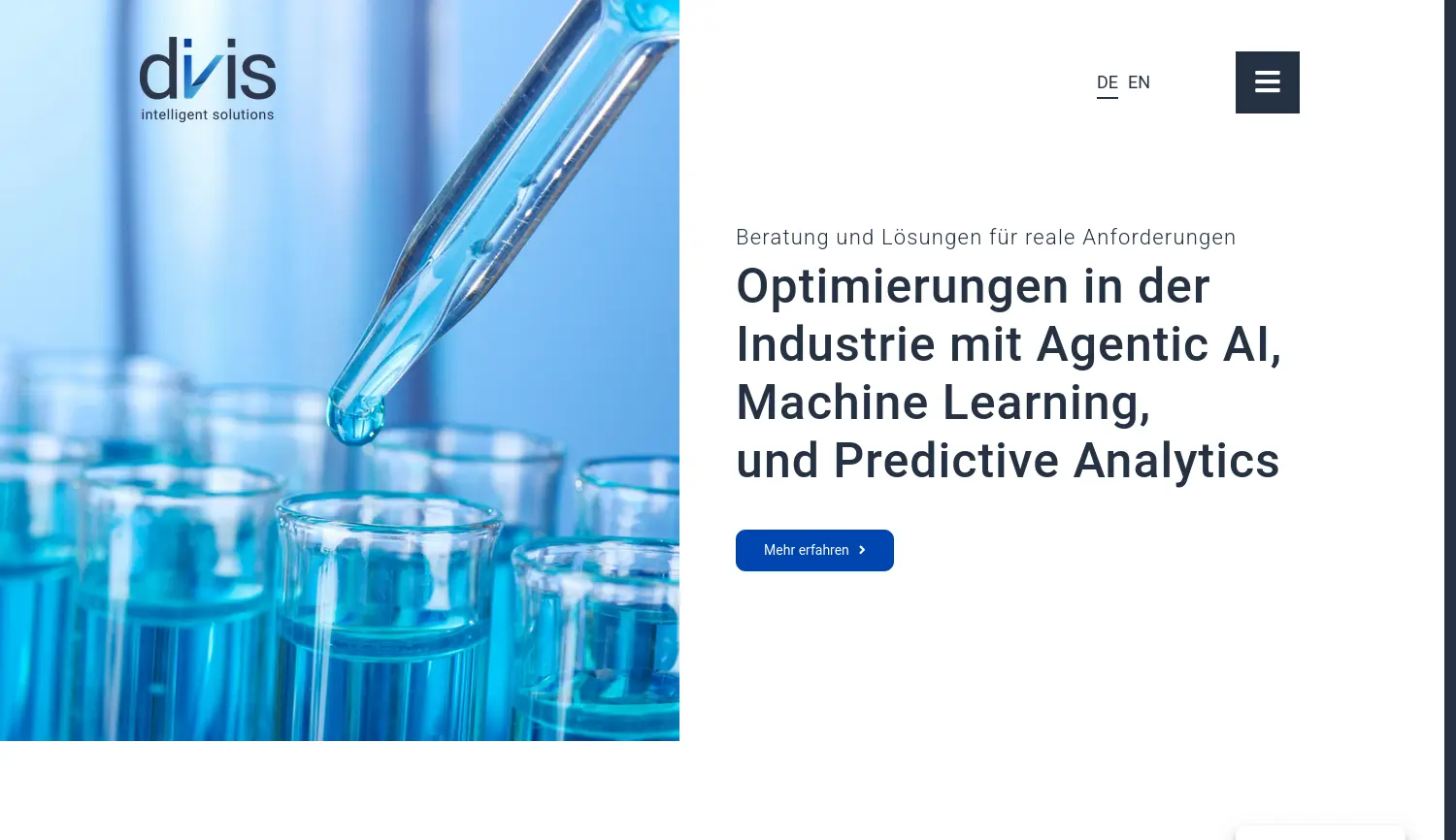Website der Firma divis intelligent solutions GmbH