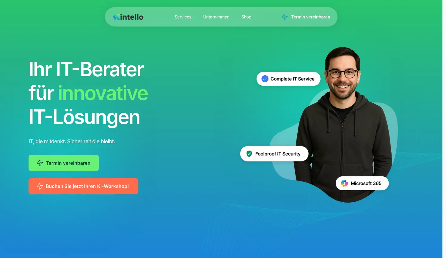 Website der Firma Kintello GmbH