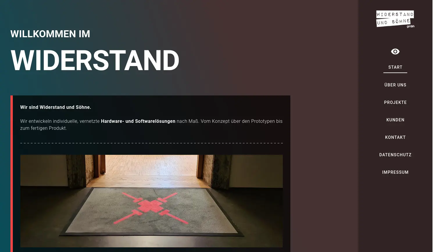 Website der Firma Widerstand und Söhne GmbH