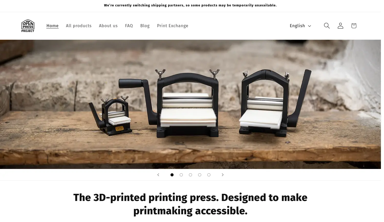 Website der Firma Open Press Project