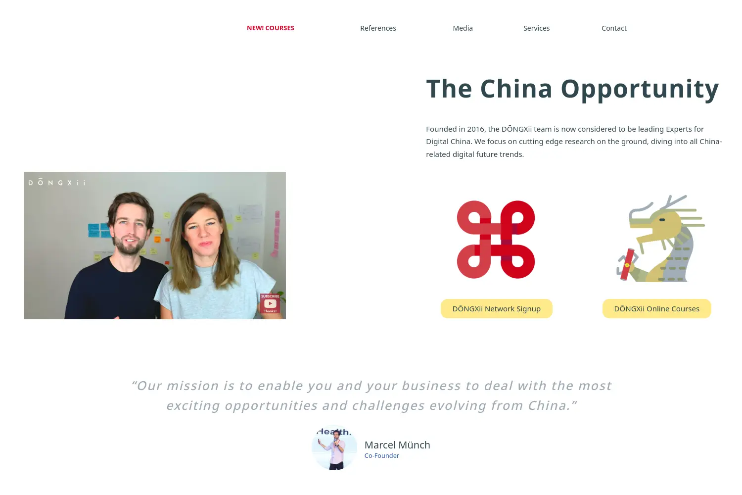 Website der Firma Things move China GmbH