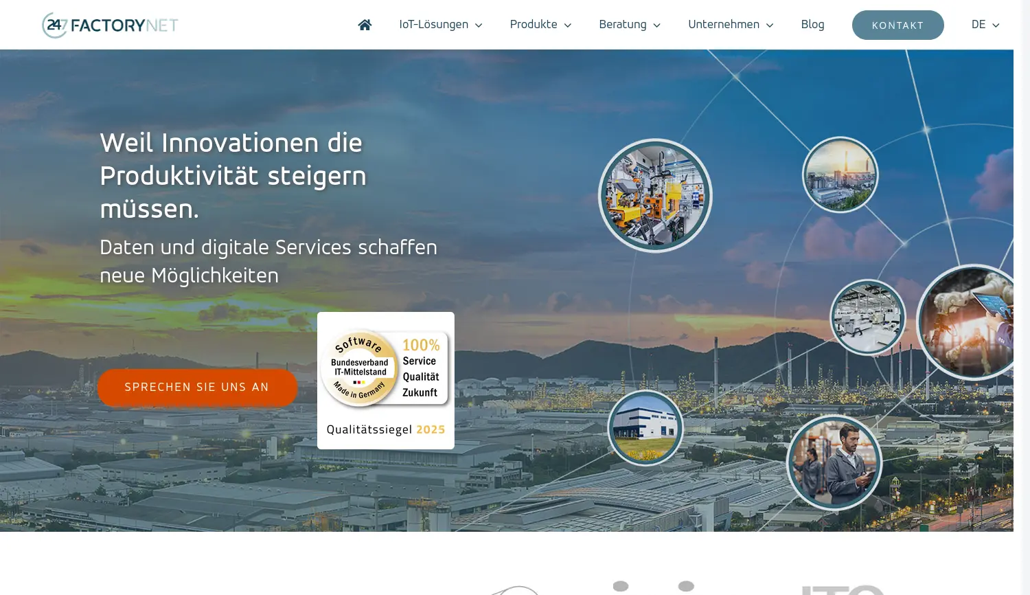 Website der Firma 247FactoryNet