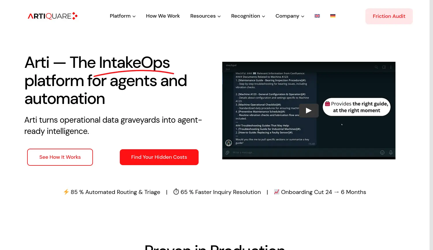 Website der Firma ArtiQuare GmbH