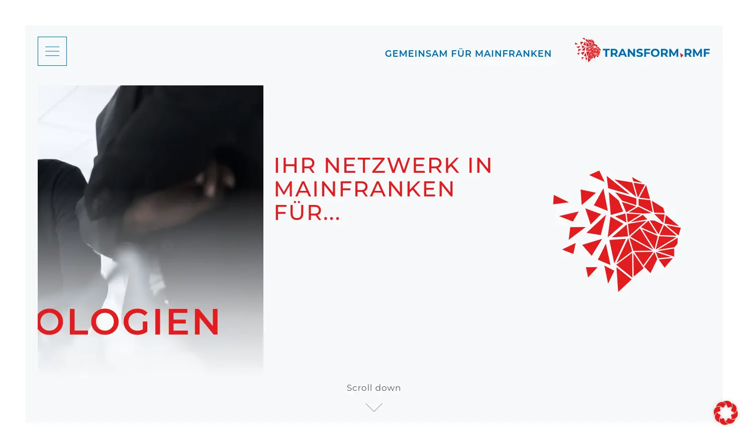 Website der Firma Region Mainfranken GmbH