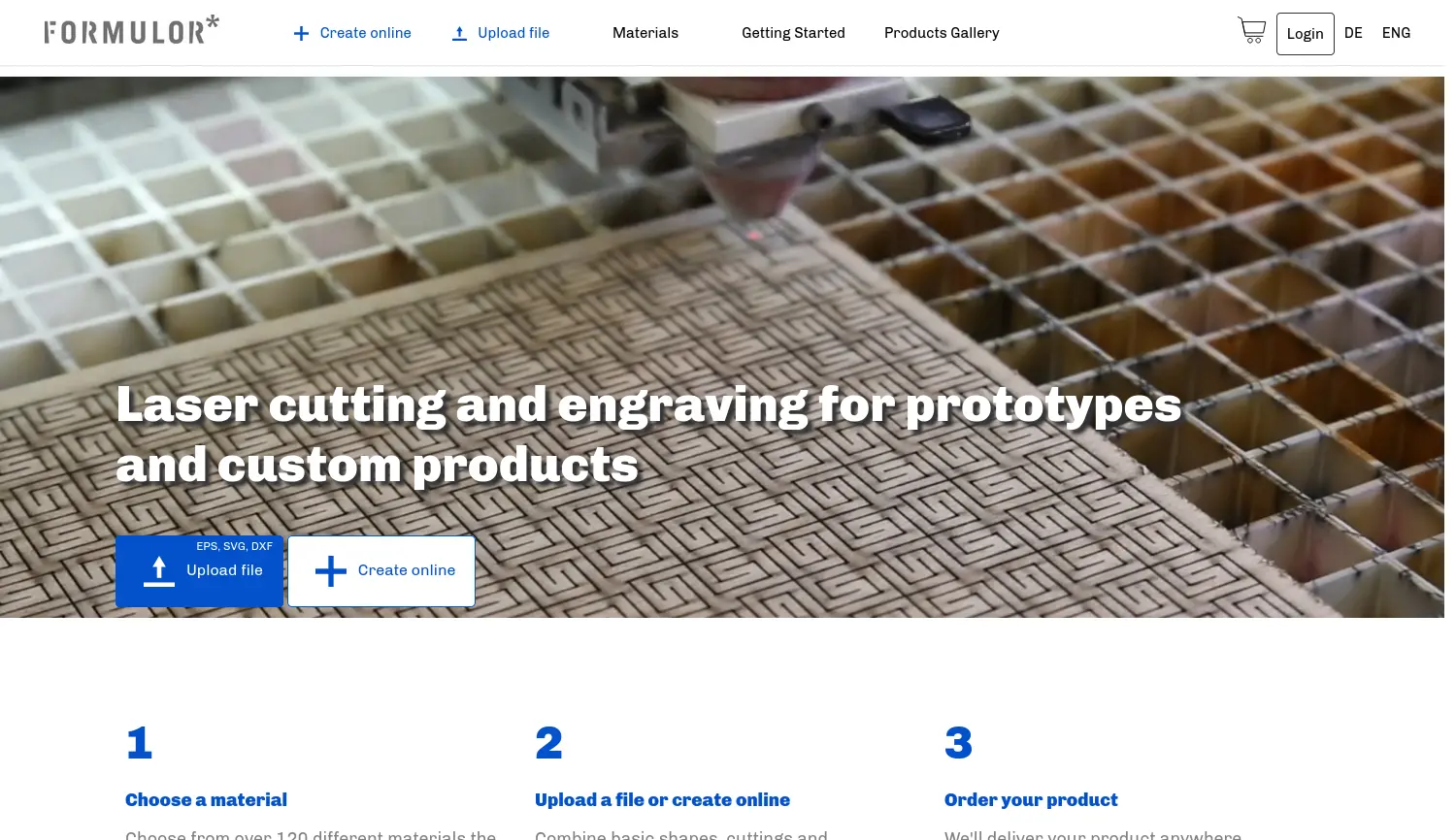 Website der Firma Formulor GmbH