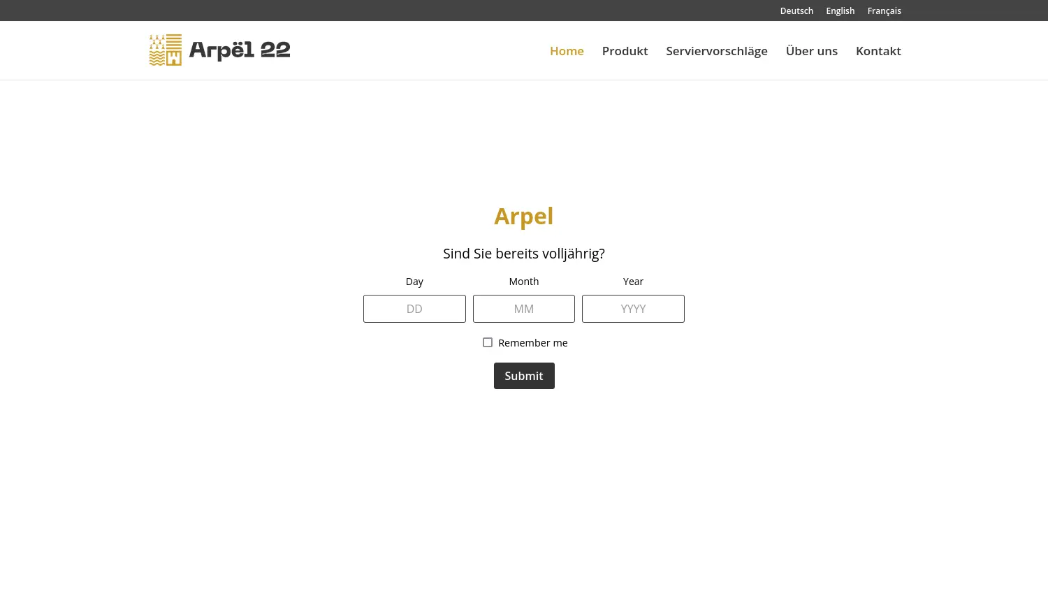 Website der Firma Arpël