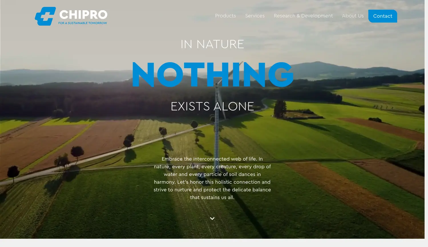 Website der Firma ChiPro GmbH